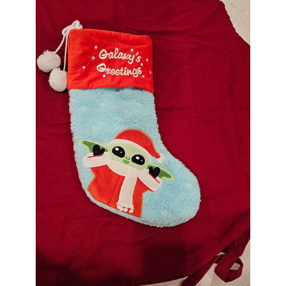Star Wars Bay Yoda‎ the Child Christmas Stocking St. Nicholas Square 20" Fuzzy